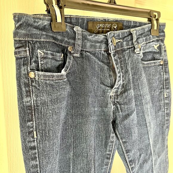 Grane Jeans Junior Sz 5 Skinny Low Rise Blue Denim Stretch Zip Fly Medium Wash - Picture 4 of 12